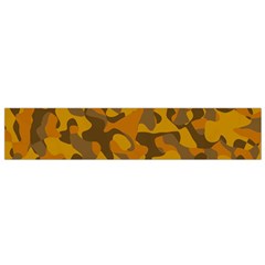 Brown And Orange Camouflage Small Flano Scarf by SpinnyChairDesigns