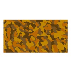 Brown And Orange Camouflage Satin Shawl by SpinnyChairDesigns