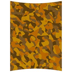 Brown And Orange Camouflage Back Support Cushion by SpinnyChairDesigns