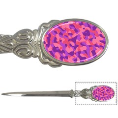 Pink And Purple Camouflage Letter Opener by SpinnyChairDesigns