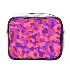 Pink And Purple Camouflage Mini Toiletries Bag (one Side) by SpinnyChairDesigns