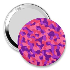 Pink And Purple Camouflage 3  Handbag Mirrors by SpinnyChairDesigns