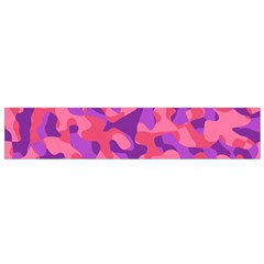 Pink And Purple Camouflage Small Flano Scarf by SpinnyChairDesigns