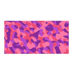 Pink And Purple Camouflage Satin Wrap by SpinnyChairDesigns