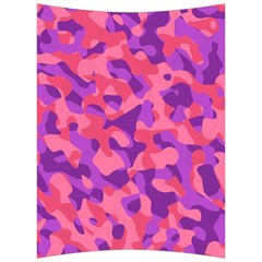 Pink And Purple Camouflage Back Support Cushion by SpinnyChairDesigns