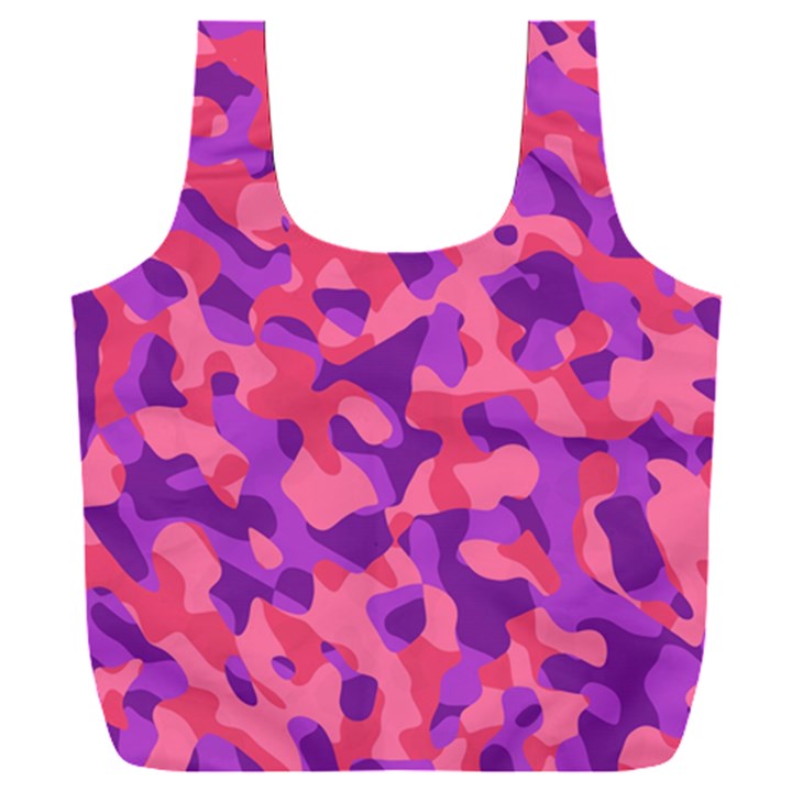 Pink and Purple Camouflage Full Print Recycle Bag (XXL)