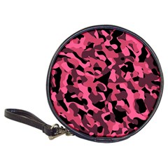 Black And Pink Camouflage Pattern Classic 20-cd Wallets by SpinnyChairDesigns