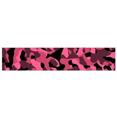 Black And Pink Camouflage Pattern Small Flano Scarf by SpinnyChairDesigns