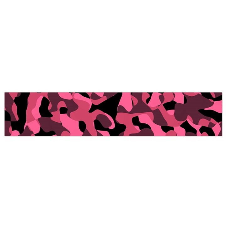 Black and Pink Camouflage Pattern Small Flano Scarf