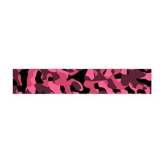 Black And Pink Camouflage Pattern Flano Scarf (mini) by SpinnyChairDesigns