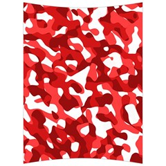 Red And White Camouflage Pattern Back Support Cushion by SpinnyChairDesigns