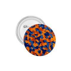 Blue And Orange Camouflage Pattern 1 75  Buttons by SpinnyChairDesigns