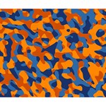 Blue and Orange Camouflage Pattern Deluxe Canvas 14  x 11  (Stretched) 14  x 11  x 1.5  Stretched Canvas