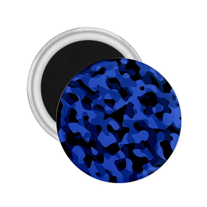 Black and Blue Camouflage Pattern 2.25  Magnets