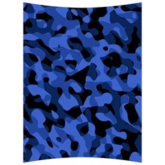 Black And Blue Camouflage Pattern Back Support Cushion by SpinnyChairDesigns