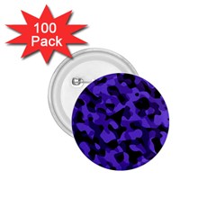 Purple Black Camouflage Pattern 1 75  Buttons (100 Pack)  by SpinnyChairDesigns