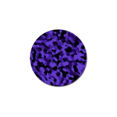 Purple Black Camouflage Pattern Golf Ball Marker by SpinnyChairDesigns