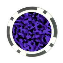 Purple Black Camouflage Pattern Poker Chip Card Guard by SpinnyChairDesigns