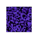 Purple Black Camouflage Pattern Satin Bandana Scarf Front