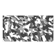 Grey And White Camouflage Pattern Satin Shawl by SpinnyChairDesigns