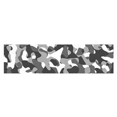 Grey And White Camouflage Pattern Satin Scarf (oblong) by SpinnyChairDesigns