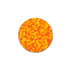 Orange And Yellow Camouflage Pattern Golf Ball Marker (10 Pack) by SpinnyChairDesigns