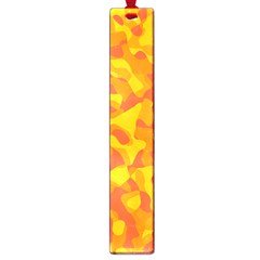 Orange And Yellow Camouflage Pattern Large Book Marks by SpinnyChairDesigns