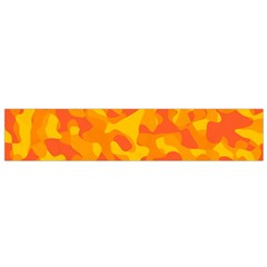 Orange And Yellow Camouflage Pattern Small Flano Scarf by SpinnyChairDesigns