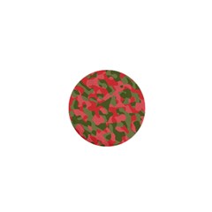 Pink And Green Camouflage Pattern 1  Mini Magnets by SpinnyChairDesigns