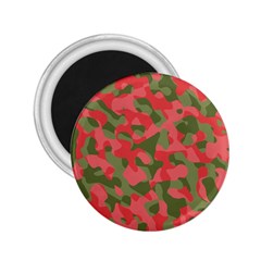 Pink And Green Camouflage Pattern 2 25  Magnets by SpinnyChairDesigns