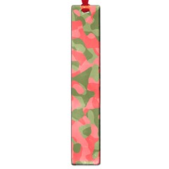 Pink And Green Camouflage Pattern Large Book Marks by SpinnyChairDesigns