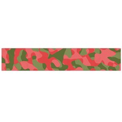 Pink And Green Camouflage Pattern Large Flano Scarf  by SpinnyChairDesigns