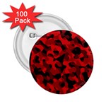 Red and Black Camouflage Pattern 2.25  Buttons (100 pack)  Front