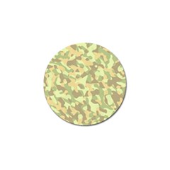 Light Green Brown Yellow Camouflage Pattern Golf Ball Marker (4 Pack) by SpinnyChairDesigns