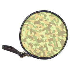 Light Green Brown Yellow Camouflage Pattern Classic 20-cd Wallets by SpinnyChairDesigns