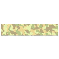 Light Green Brown Yellow Camouflage Pattern Small Flano Scarf by SpinnyChairDesigns