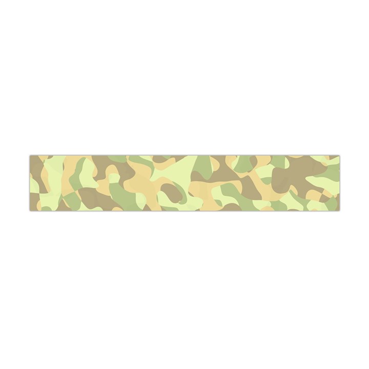 Light Green Brown Yellow Camouflage Pattern Flano Scarf (Mini)