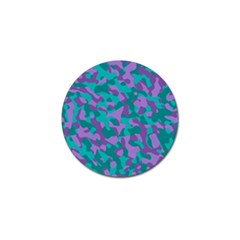 Purple And Teal Camouflage Pattern Golf Ball Marker (10 Pack) by SpinnyChairDesigns