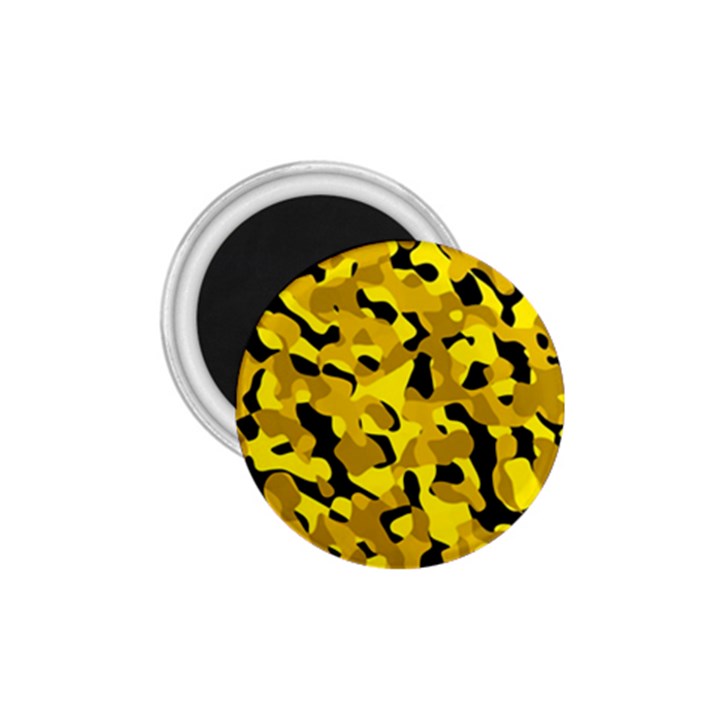 Black and Yellow Camouflage Pattern 1.75  Magnets