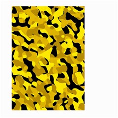 Black And Yellow Camouflage Pattern Large Garden Flag (two Sides) by SpinnyChairDesigns