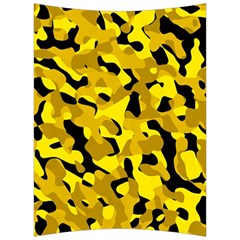 Black And Yellow Camouflage Pattern Back Support Cushion by SpinnyChairDesigns