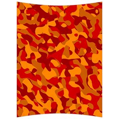 Red And Orange Camouflage Pattern Back Support Cushion by SpinnyChairDesigns