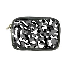 Black And White Camouflage Pattern Coin Purse by SpinnyChairDesigns