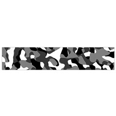 Black And White Camouflage Pattern Small Flano Scarf by SpinnyChairDesigns