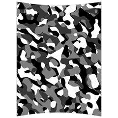 Black And White Camouflage Pattern Back Support Cushion by SpinnyChairDesigns