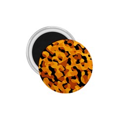 Orange And Black Camouflage Pattern 1 75  Magnets by SpinnyChairDesigns