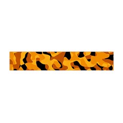 Orange And Black Camouflage Pattern Flano Scarf (mini) by SpinnyChairDesigns