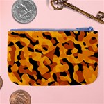 Orange and Black Camouflage Pattern Large Coin Purse Back