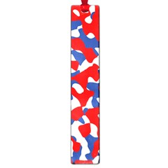 Red White Blue Camouflage Pattern Large Book Marks by SpinnyChairDesigns