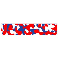 Red White Blue Camouflage Pattern Small Flano Scarf by SpinnyChairDesigns